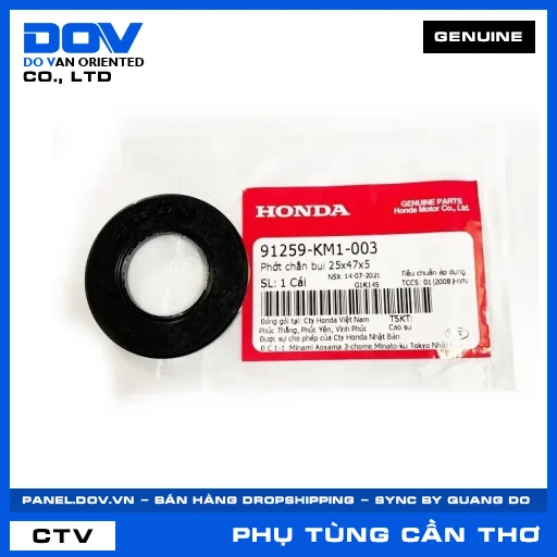 PHỚT CHẮN BỤI 25X47X5 AIR BLADE 110, PCX, SH 125/150 — 91259KM1003