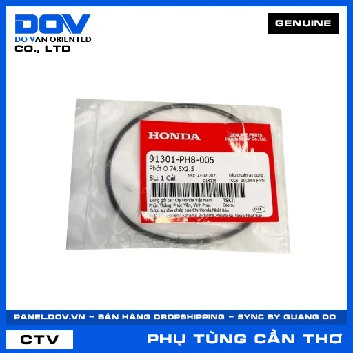 Phớt O 74.5X2.5 FUTURE 125, MSX 125, SUPER CUB C125 — 91301PH8005