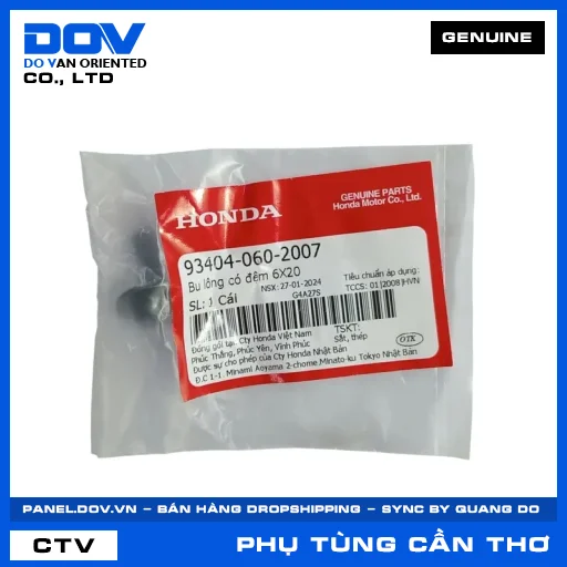 BU LÔNG CÓ ĐỆM 6X20 AIR BLADE 110, REBEL 1100, SH 125/150, SH MODE — 934040602007