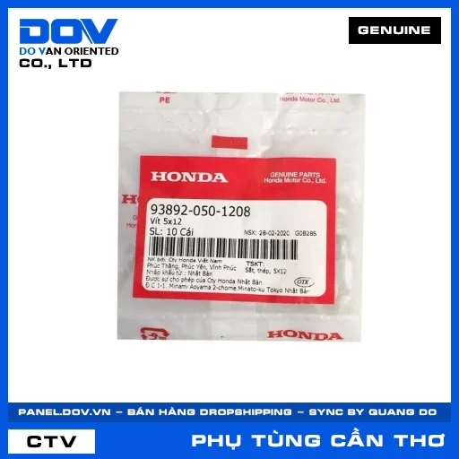 VÍT CÓ VÒNG ĐỆM 5X12 ADV350, CB1000R, CB300R, CB500F — 938920501208
