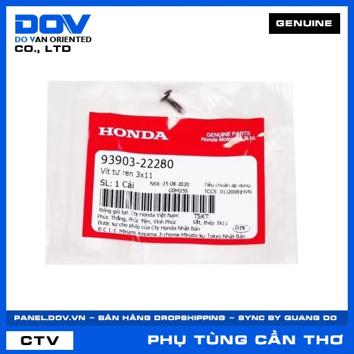 VÍT TỰ REN 3X11 DREAM 110, SUPER DREAM — 9390322280