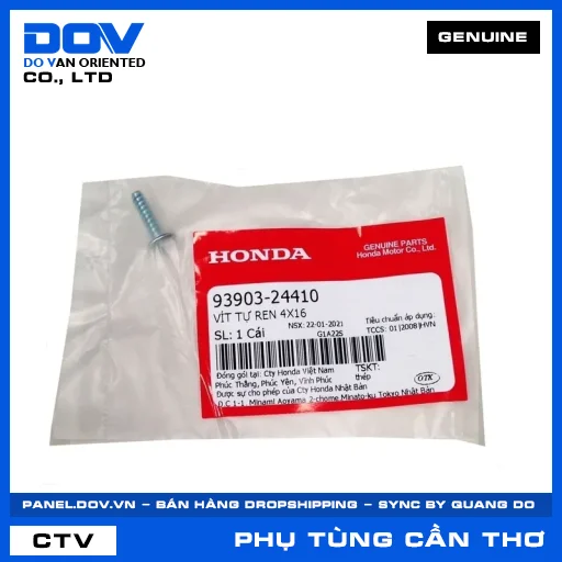 VÍT TỰ REN 4X16 AIR BLADE 125, CLICK 110, PCX 160, SUPER CUB C125 — 9390324410