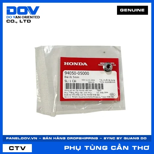 ĐAI ỐC 5MM CB250 NIGHTHAWK, CB350 H'NESS, LEAD 125, REBEL 1100 — 9405005000