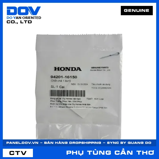 CHỐT CHẺ 1.6X15 ADV350, AIR BLADE 110, AIR BLADE 125, AIR BLADE 125/150 — 9420116150
