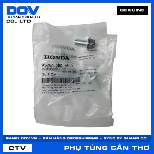 BU LÔNG 8X16 AIR BLADE 125, AIR BLADE 125/150, AIR BLADE 125/160, CLICK 110 — 957010801600