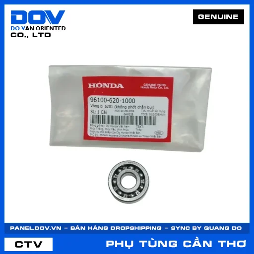 VÒNG BI 6201 (KHÔNG PHỚT CHẮN BỤI) BLADE 110, DREAM 110, FUTURE 125, FUTURE NEO — 961006201000