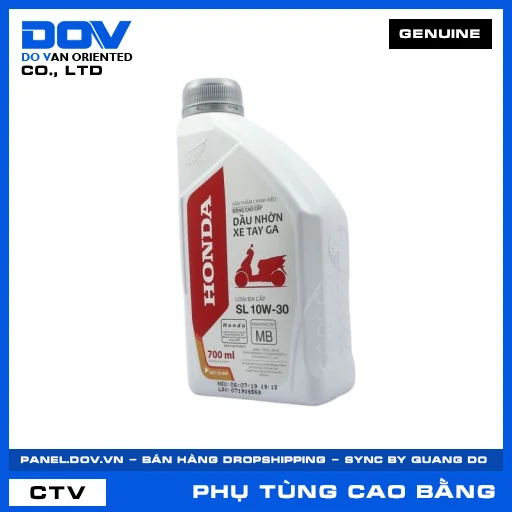 Chai dầu động cơ xe ga SL-MB10W-30 700ml — 082322MBK0LVD