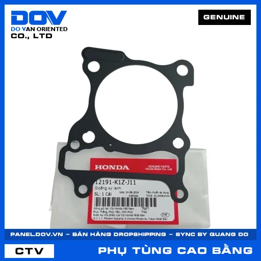 GIOĂNG XY LANH AIR BLADE 125/160, PCX 160, VARIO 160 — 12191K1ZJ11