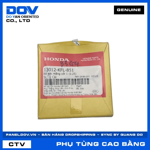 BỘ XÉC MĂNG CỐT 1 (0.25) SUPER DREAM, WAVE 100, WAVE ALPHA, WAVE RSX 110 — 13012KFL851