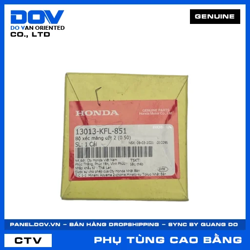 BỘ XÉC MĂNG CỐT 2 (0.50) SUPER DREAM, WAVE 100, WAVE ALPHA, WAVE RSX 110 — 13013KFL851
