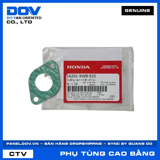 GIOĂNG CÁCH NHIỆT CỔ HÚT BLADE 110, DREAM 110, WAVE ALPHA 110, WAVE RSX 110 — 16201KWB920