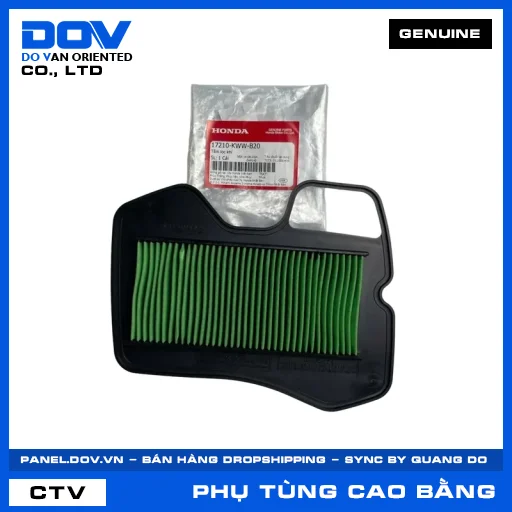 TẤM LỌC KHÍ (lọc gió) BLADE 110, DREAM 110, WAVE ALPHA 110, WAVE RSX 110 — 17210KWWB20