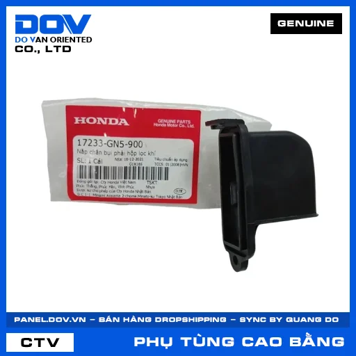 NẮP CHẮN BỤI PHẢI HỘP LỌC KHÍ (lọc gió) WAVE ALPHA — 17233GN5900