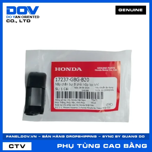 NẮP CHẮN BỤI B PHẢI HỘP LỌC KHÍ (lọc gió) SUPER DREAM — 17237GBGB20