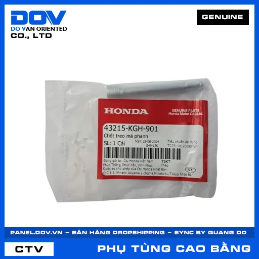 CHỐT TREO MÁ PHANH (bố thắng) CB150R, CB300R, CB350 H'NESS, MSX 125 — 43215KGH901