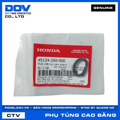 PHỚT CHẮN BỤI CAM PHANH (thắng) BLADE 110, CB250 NIGHTHAWK, CLICK 110, DREAM 110 — 45134250000