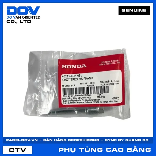 CHỐT TREO MÁ PHANH (bố thắng) AIR BLADE 110, AIR BLADE 125, AIR BLADE 125/150, AIR BLADE 125/160 — 45215KPH951