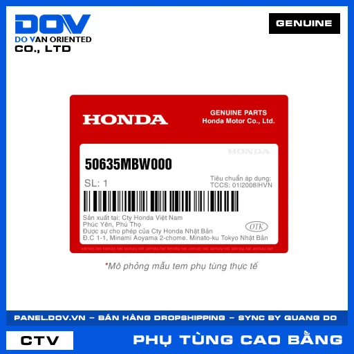 (G2) THANH ĐỂ CHÂN CHÍNH PHẢI — 50635MBW000