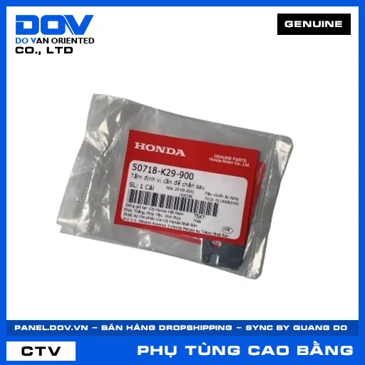 TẤM ĐỊNH VỊ CẦN ĐỂ CHÂN SAU SH 125/150, SH 125/160, SH 350, SH MODE — 50718K29900