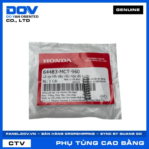 LÒ XO HỒI DÂY NẮP HỘP ĐỒ TRƯỚC AIR BLADE 110 — 64483MCT960