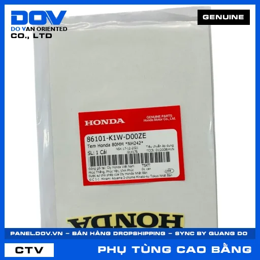 TEM HONDA 80MM *NH242* SH 350 — 86101K1WD00ZE