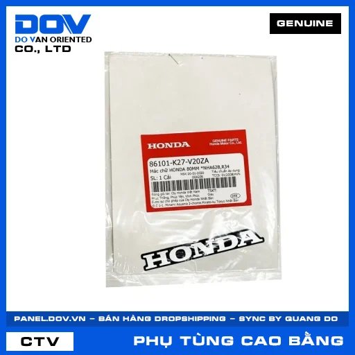 MÁC CHỮ HONDA 80MM *NHA62B,R34 AIR BLADE 125 — 86101K27V20ZA
