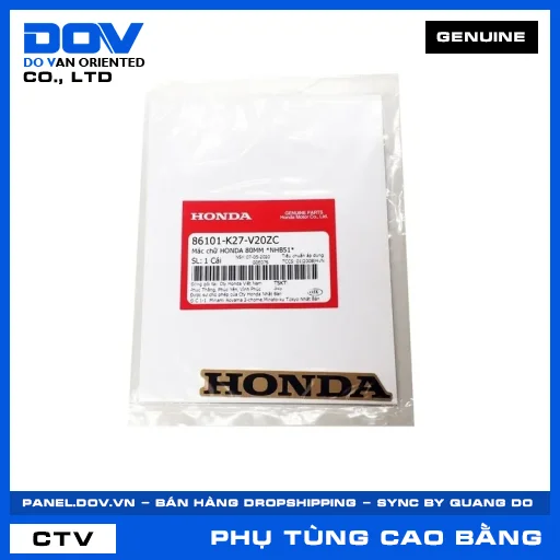 MÁC CHỮ HONDA 80MM *NHB51* AIR BLADE 125 — 86101K27V20ZC