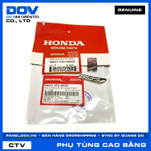 TEM CHỮ CÔNG TẮC CẦM CHỪNG*TYPE2* — 86641K59A80ZA