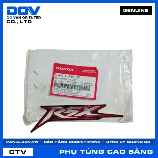 MARK CHỮ RSX *NHA69* WAVE RSX 110 — 86642K07940ZF