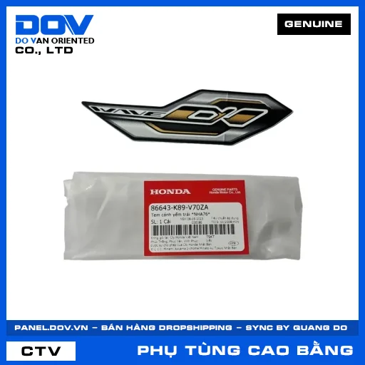 TEM CÁNH YẾM TRÁI *NHA76* WAVE ALPHA 110 — 86643K89V70ZA
