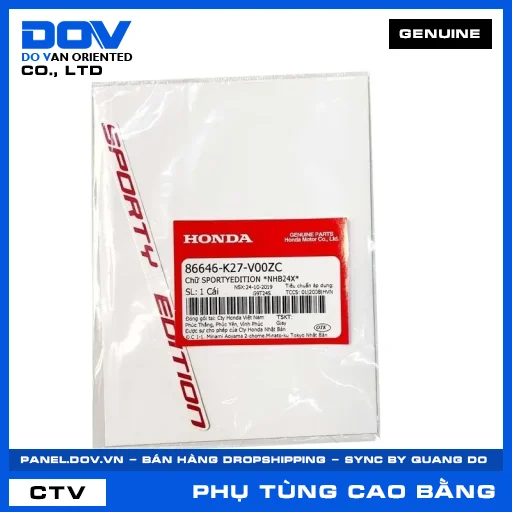 CHỮ SPORTYEDITION *NHB24X* AIR BLADE 125 — 86646K27V00ZC