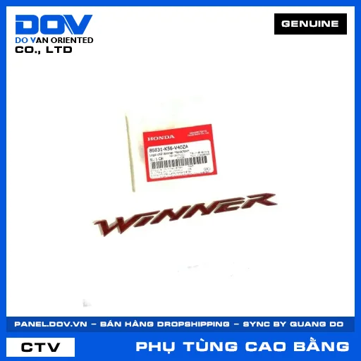 LOGO CHỮ WINNER *NHA76M* — 86831K56V40ZA