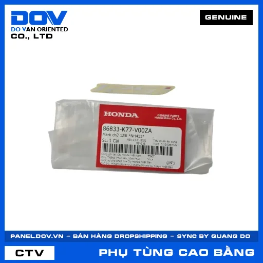 MARK CHỮ 125L *NH411* SH 125/150 — 86833K77V00ZA