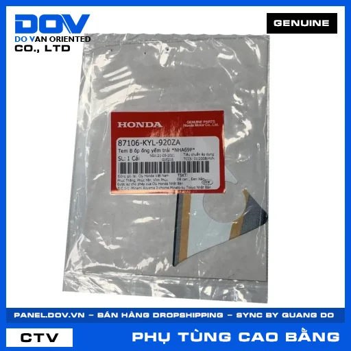 TEM B ỐP ỐNG YẾM TRÁI *NHA69P* — 87106KYL920ZA