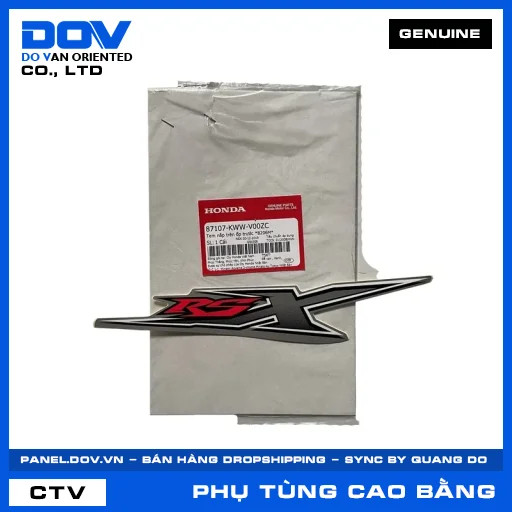 TEM NẮP TRÊN ỐP TRƯỚC *B206M* WAVE RSX 110 — 87107KWWV00ZC