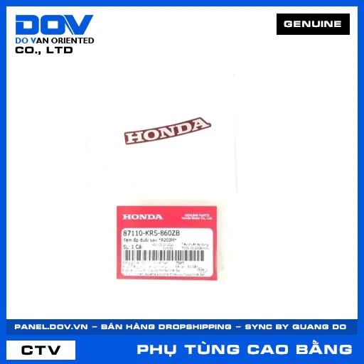 TEM ỐP ĐUÔI SAU *R203M* WAVE ALPHA — 87110KRS860ZB