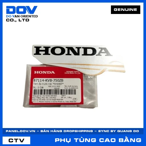 TEM ỐP TRƯỚC TRÁI *NHA96P* — 87114KVB750ZB
