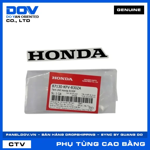 TEM CHỮ HONDA R150F SUPER DREAM — 87130KFV830ZA