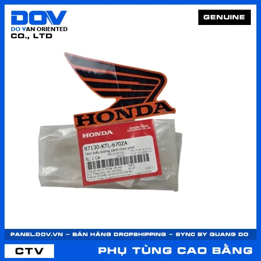TEM BIỂU TƯỢNG CÁNH CHIM PHẢI WAVE ALPHA — 87130KTL670ZA