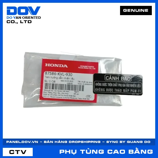 TEM HƯỚNG DẪN NHIÊN LIỆU FUTURE 125, WAVE RSX 110, WINNER 150 — 87586KVL930