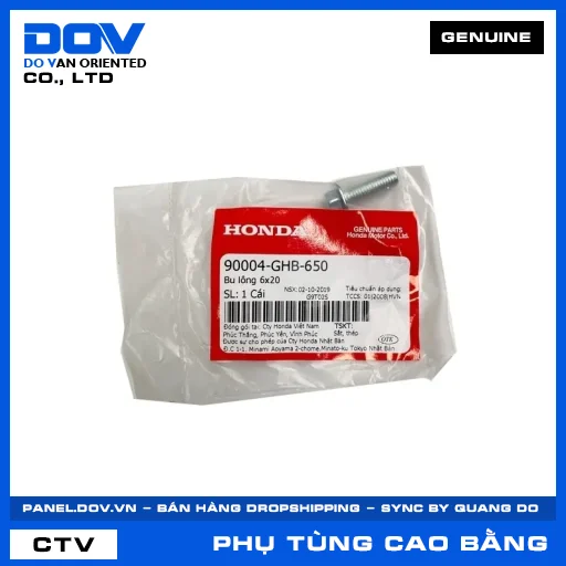 BU LÔNG 6X20 CB300R, CB500F, CB500X, CB650R — 90004GHB650
