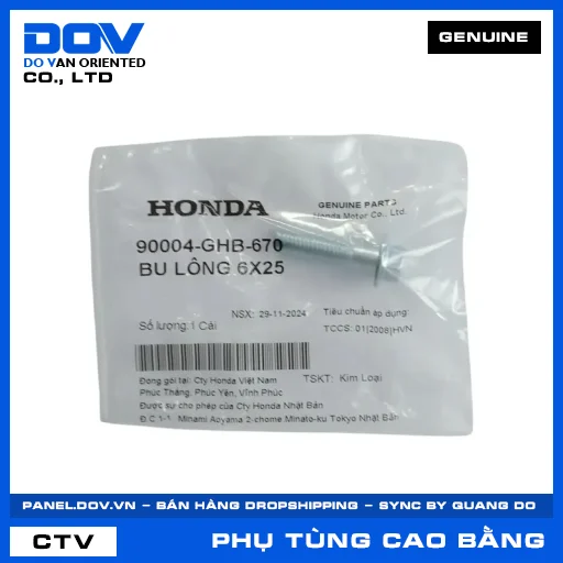 BU LÔNG 6X25 CB150R, CB500F, CB500X, CBR500R — 90004GHB670
