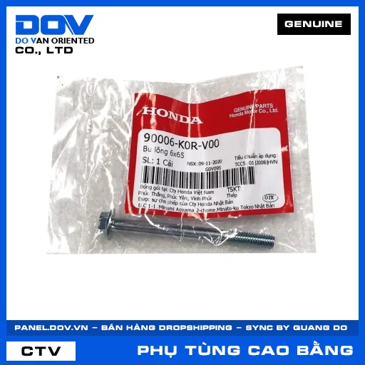 BU LÔNG 6X65 AIR BLADE 125/160, LEAD 125, PCX 160, SH 125/150 — 90006K0RV00