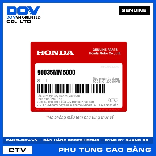 BU LÔNG 8X24 CB1000R — 90035MM5000