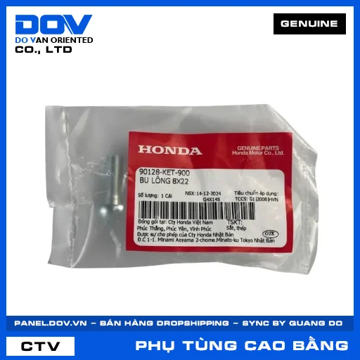 BU LÔNG 8X22 AIR BLADE 110, GOLDWING, WAVE RSX 110, WINNER 150 — 90128KET900