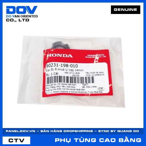 ĐAI ỐC B KHOÁ LY HỢP 14MM (côn) BLADE 110, DREAM 110, WAVE 100, WAVE ALPHA — 90231198010