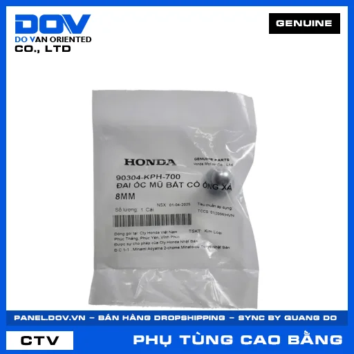 ĐAI ỐC MŨ BẮT CỔ ỐNG XẢ 8MM (pô) ADV350, CB150R, CB300R, CB500F — 90304KPH700