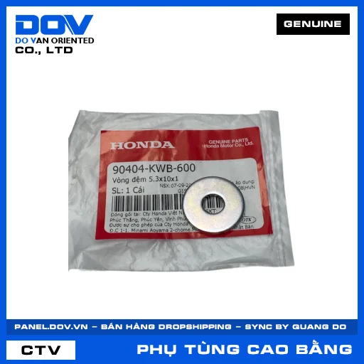 VÒNG ĐỆM 5.3X10X1 FUTURE 125, MSX 125, SUPER CUB C125, WAVE RSX 110 — 90404KWB600
