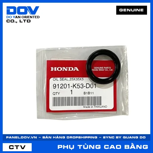 PHỚT DẦU 25X35X5 ADV350, SH 350 — 91201K53D01