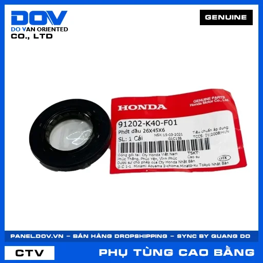 PHỚT DẦU 26X45X6 PCX 160, SH 125/150, SH 125/160 — 91202K40F01